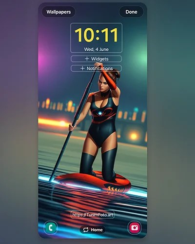 Mae, paddleboarding; wallpaper