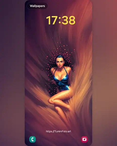 MAE – Colorful Digital Art Featuring a Woman in Swimsuit;&nbsp;wallpaper