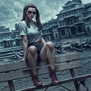 Mae on the&nbsp;Bench