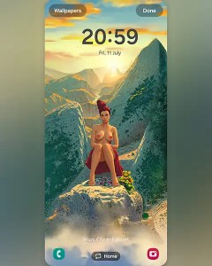 MAE sitting on the rock stairs to heaven; Download free phone wallpaper&nbsp;9:21