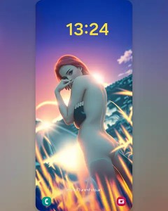 MAE, nude portrait in the cornfield; phone&nbsp;wallpaper
