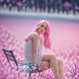 MAE as Barbie sitting at the bench,&nbsp;wallpaper