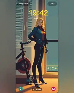 MAE – Elevate Your Fitness: Stylish Exercises with a Stationary Bike; Download free phone wallpaper&nbsp;9:21