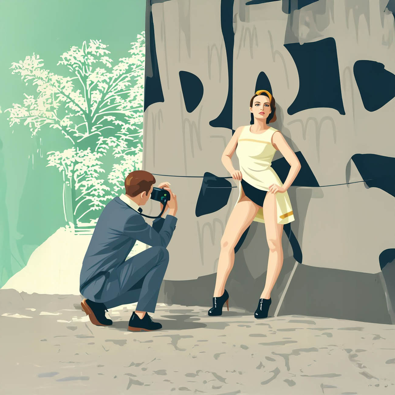 MAE being photoshooted