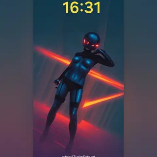 EVA - Exploring Futuristic Designs: Black Suit and Neon Lights; wallpaper