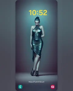 MAE – Stylish Teal Dress for Confident Women; wallpaper