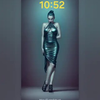 MAE – Stylish Teal Dress for Confident Women; wallpaper