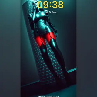 RUT as robotic woman photoshooted in my atelier; Download free phone wallpaper&nbsp;9:21