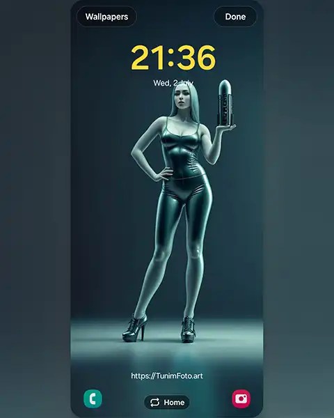 MAE – The Model Showcases Chic Tech-Inspired Outfit; Download free phone wallpaper&nbsp;9:21