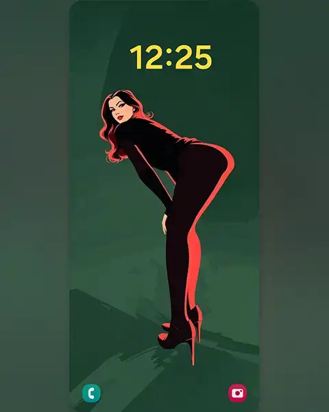 MAE – Stylish Illustration of Women in High Heels; Download free phone wallpaper&nbsp;9:21