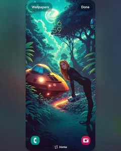 MAE repairing with a heavy duty tool her flying saucer; Download free phone wallpaper&nbsp;9:21