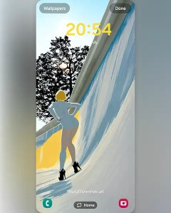 MAE in high heels pose in tobogan run; Download free phone wallpaper&nbsp;9:21