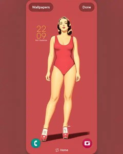 MAE in red, pin-up or pulp style; Download free phone wallpaper&nbsp;9:21